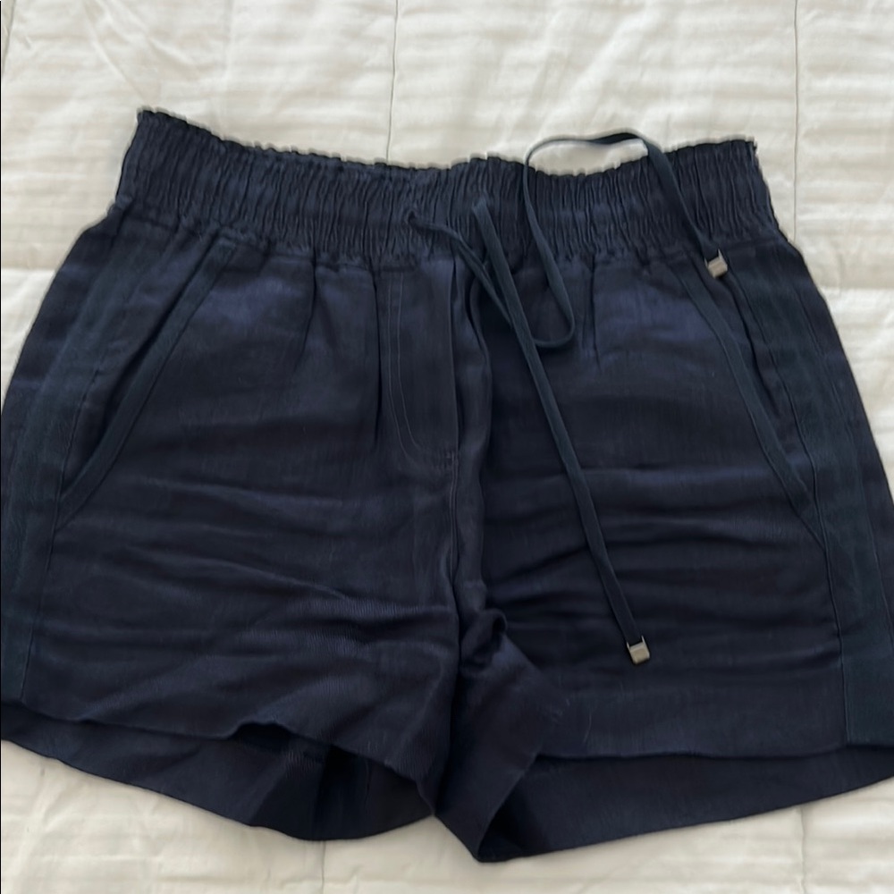 J Crew navy linen shorts, “new”